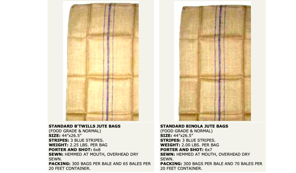 Jute Bags Sizes 01 - Supera